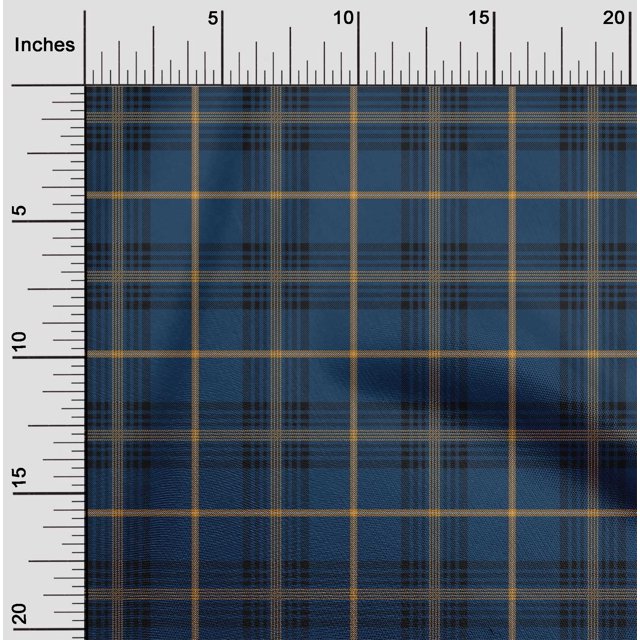 oneOone Polyester Lycra Fabric Tartan Check Printed Craft Fabric BTY 56 Inch Wide