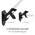 thumbnail image 2 of Graflsoa Dual-Slot Flagpole Mount Base - Premium Aluminum Alloy, Compatible with 1-Inch Flagpoles, Black/White Options, Easy Installation for Various Surfaces, 2 of 6