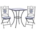 thumbnail image 1 of vidaXL 3 Piece Mosaic Bistro Set Ceramic Tile Blue and White, 1 of 5