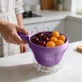 thumbnail image 4 of Colander With Handle 2 In 1 Double Layer Vegetable Washing Fruit Strainer Detachable Food Bowl For Berries Pasta Space, 4 of 4