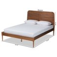 thumbnail image 2 of Baxton Studio Kassidy Walnut Brown Finished Wood Full Size Platform Bed, 2 of 11