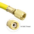 thumbnail image 3 of Unique Bargains Tuyau de Chargement Réfrigération 600 Psi 1,8 m 1/4 SAE Connecteur à Filetage Jaune, 3 of 4