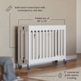 thumbnail image 3 of Foundations Boutique Compact Folding Crib 3 Pack for Hotels, White, 3 of 7