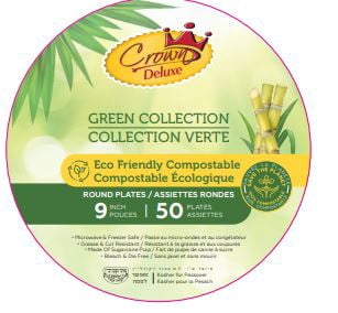 Crown Deluxe SC FP Assiettes Blanches 9 Pouces KPY