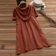 thumbnail image 3 of Pompotops Women Loose Ruffle Sollar Solid Color Casual lady Pullover Top Blouse, 3 of 4