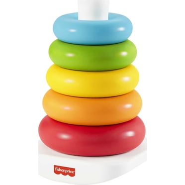 Fisher-Price Rock-a-Stack Ring Stacking Toy for Infants, Made with Plant-Based Materials