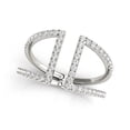 thumbnail image 1 of 14k White Gold Open Dual Band Ring Diamonds (1/2 cttw) Size 6.5, 1 of 4
