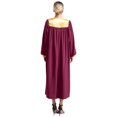thumbnail image 2 of Raenseen Unisex Choir Robe Deluxe V-neck Long Sleeve Doctoral Robe Judge Costume Graduation Gown Burgundy S, 2 of 7