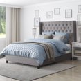 thumbnail image 4 of Fairfield King Bed with Tufted and Winged Headboard, 4 of 9