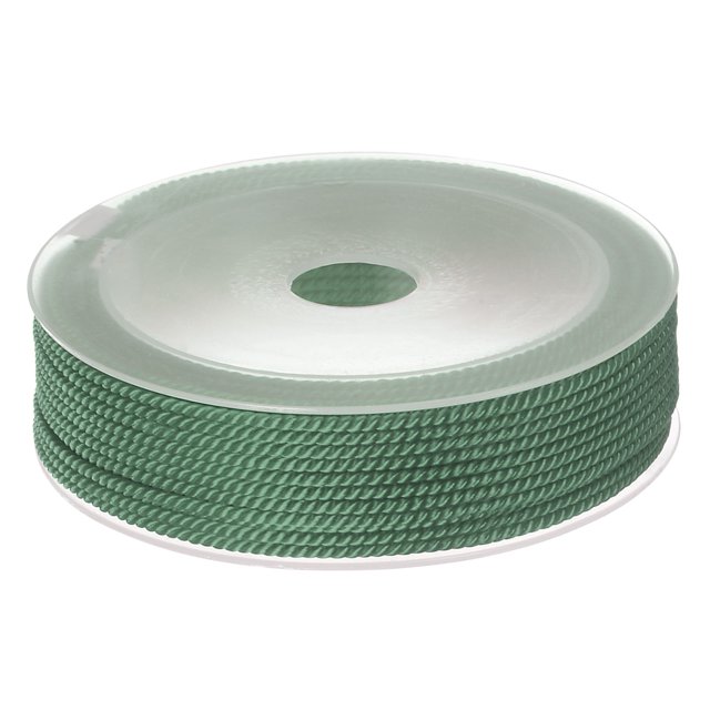 Unique Bargains Twisted Nylon Twine Thread Beading Cord 2mm 13M/43 Feet Extra Strong Braided Nylon String, Morning Blue