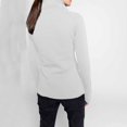 thumbnail image 3 of pxiakgy blouses pour Femmes blouse Décontractée Unie à Manches Longues Chandail Col Roulé Chandail à Fermeture Éclair Blanc + us:4, 3 of 9