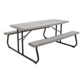thumbnail image 1 of LIFETIME 6-Foot Folding Picnic Table, Rough Cut Grey, 1 of 7