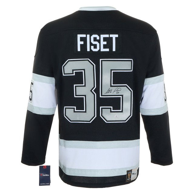 Stephane Fiset Autographed Los Angeles Kings Fanatics Throwback Jersey