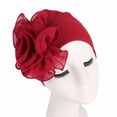 thumbnail image 4 of Lot de 2 (Rouge 1 Pcs et Orange 1 Pcs) Multipack Casquette de Course Hommes Casquette Chapeau Turban Pile Casquette de Course Fleurs Femmes Grande Casquette Rétro Casquette Dames Casquettes de Baseball, 4 of 6