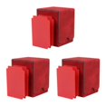 thumbnail image 2 of mmirethe Étui en Cuir Élégant 100 Cartes pour Cartes de Visite Professionnelles Rouge 3Set, 2 of 6