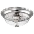 thumbnail image 1 of Prominence Home 13” Flush Mount Seeded Bowl Ceiling Light, Madalyn, 51382-31, Nickel, 1 of 10