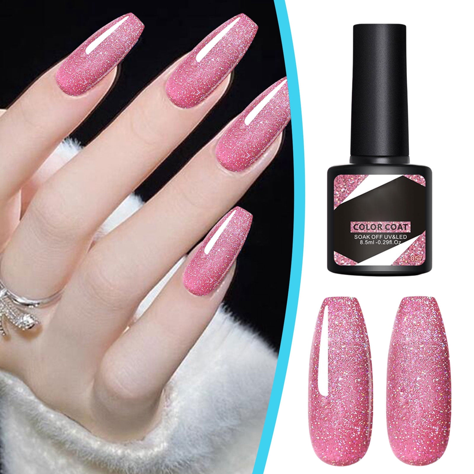 Tarmeek Glitter Nail Polish High End Nail Polish Everyday 1.1 inch 1.2 inch 1Pcs Non Toxic Heavy Duty Advanced Glitter Nail Polish High Great for Spring and Daily Life Gift for Women