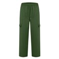 thumbnail image 5 of WRKEKC Women Cargo Joggers Casual Workout Pants Drawstring Waist Multiple Pockets Sporty Style, 5 of 5