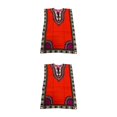 thumbnail image 1 of maskred Femmes de la Mode Plage Vacances Robe Boho Ethnique Élégante Robe en Vrac Orange 2Set, 1 of 6