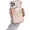 Rose, variante sur Étui Robuste pour iPhone 12 Pro, Bracelet Chaîne de Poignet, Style Fleur de Luxe, Couverture - Blanc