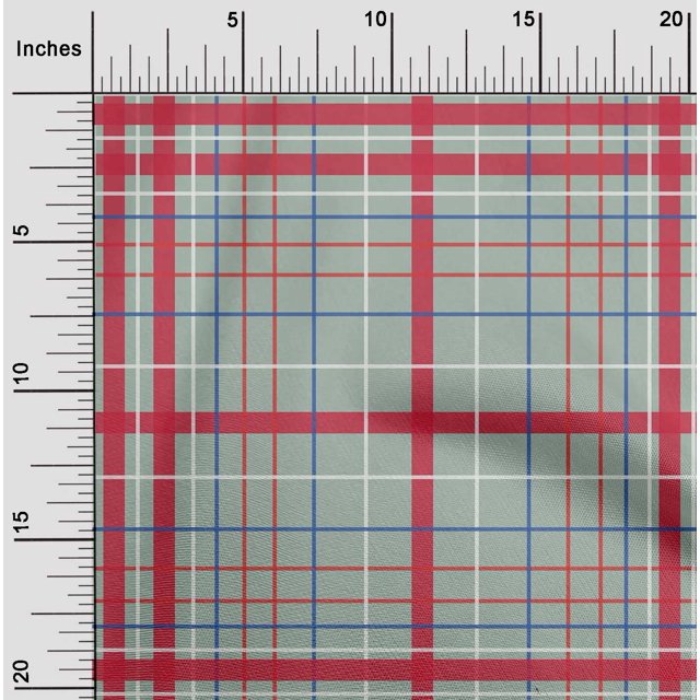 oneOone Georgette Viscose Fabric Madras Check Print Fabric By Yard 42 Inch Wide