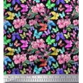 thumbnail image 1 of Soimoi Rayon Fabric Dot & Pretzels Food Print Sewing Fabric Yard 56 Inch Wide, 1 of 3