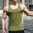 thumbnail image 3 of Men's Gym Workout Tank Tops - Soft Lightweight Sleeveless Y-Back Muscle Shirts for Beach & Athletic Wear, 3 of 5