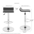 thumbnail image 3 of Bronte Living Leatherette Bar Stool 360 Swivel High Backrest Adjustable Height Base with Hard Floor Protection Plastic - Series Miranda - Set of 2, 3 of 8