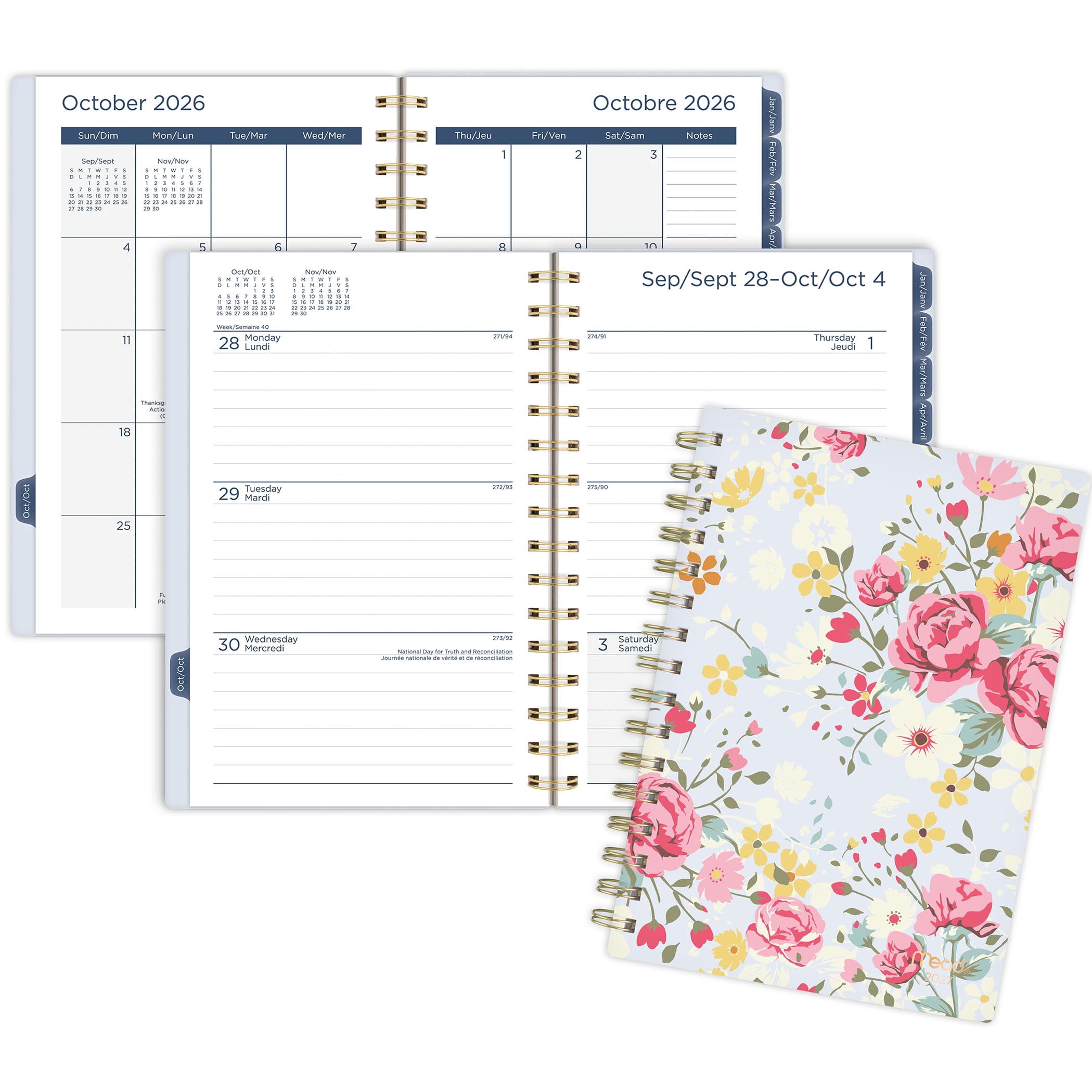 Mead® Rose Garden Pink SM W/M Planner, 2027