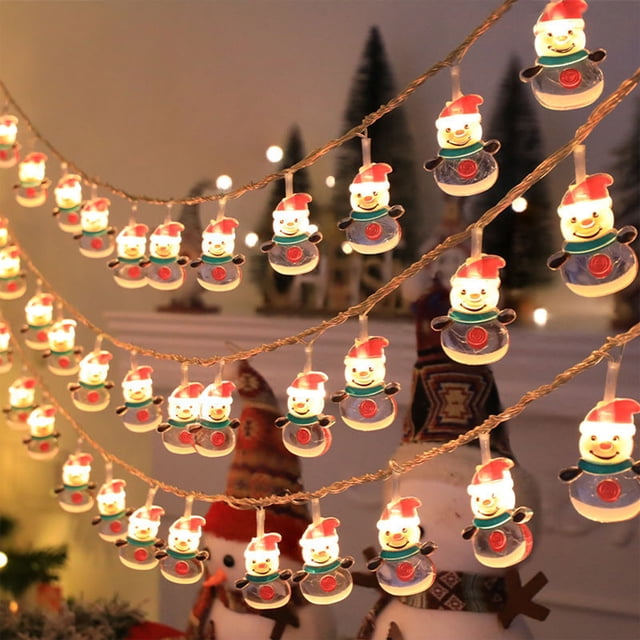 YIMWNYI Lighted Christmas Decor LED Lanterns, Christmas Tree Pendant, Multicolor Hanging Lights, Home Party Decorations, Battery Operated LED Lights, Holiday Decor