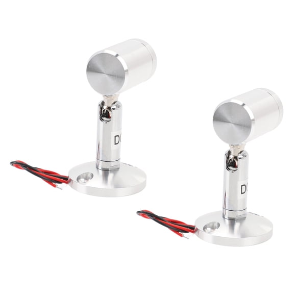 Mini Spotlights, 2pcs Aluminum Alloy DC 12V LED Warm Light Spotlight, Accent Lamp Spotlight for Jewelry Display Case Entrance