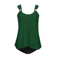 thumbnail image 4 of Flowy Ruffle Tankini Swimsuits for Women Beach Summer 2 Piece High Waist Bathing Suits Pool Modest Swimwear Mint Green, XL, 4 of 7