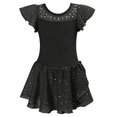 thumbnail image 5 of Combinaison de Ballet pour Filles Jupe Scintillante Manches Courtes Justaucorps de Danse Pratique Performance, 5 of 5