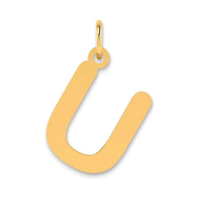 Diamond2Deal 14K Pendentif Initiale Lettre U en Or Jaune pour Femmes