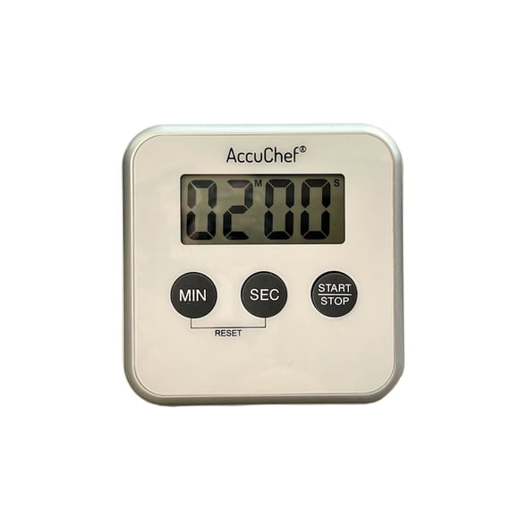 AccuChef Digital Timer, Model 2105, black or white, plastic