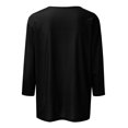 thumbnail image 5 of Jsaierl Hauts Graphiques Ruban Rose pour Femmes T-Shirts Cancer du Sein Manches 3/4 Col Rond Pull Lutte contre le Cancer Blouses d'Octobre, 5 of 5