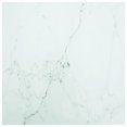 thumbnail image 1 of vidaXL Table Blanche 60x60 cm 6 mm Verre Trempé avec Design Marbre, 1 of 4
