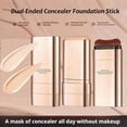 thumbnail image 3 of Luminous Dual-Ended Concealer Foundation Stick, Korean Foundation Stick 3 in 1 with Brush, Lightweight, Brightens, Long-Lasting for All Skin Types (#01+#01), 3 of 6