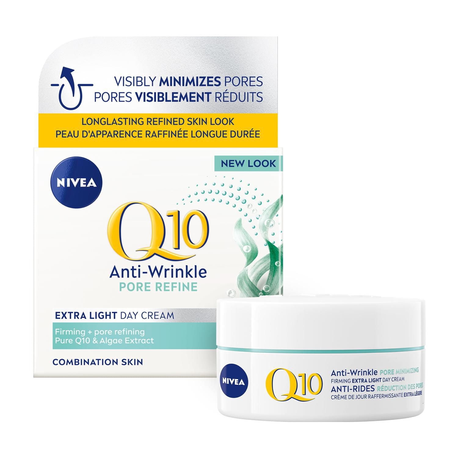 NIVEA Q10 POWER Anti-Wrinkle + Pore Refine Day Moisturizer for Younger Looking Skin