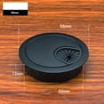 thumbnail image 1 of 50mm Computer Metal Grommet Desk Table Cable Tidy Outlet Wire Cover, 1 of 6