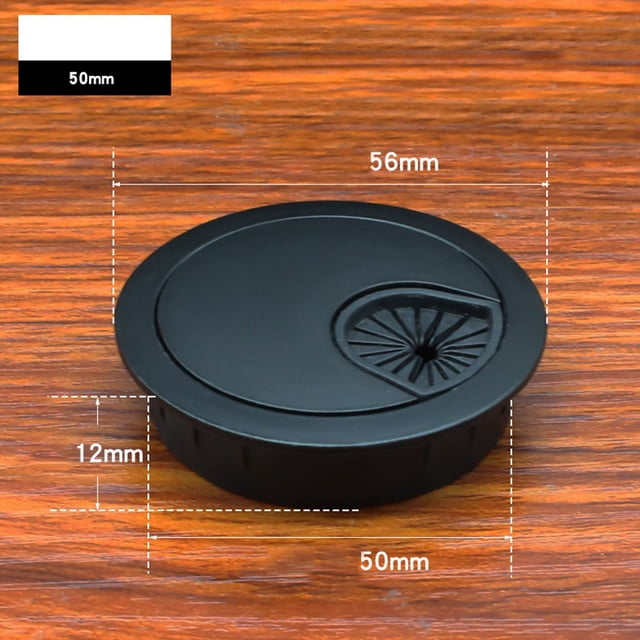 50mm Computer Metal Grommet Desk Table Cable Tidy Outlet Wire Cover