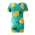 thumbnail image 5 of SMihono Summer Plus Size Dress for Women 2023S Manches Courtes Mode Dégradé Fleurs Imprimé Taille Robe de Soleil V-Cou Mini Robe, 5 of 5