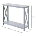 thumbnail image 3 of HOMCOM Table Console à 2 Niveaux Table d'Appoint de Sofa avec Tablette de Rangement pour Entrée, 3 of 10