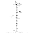 thumbnail image 2 of Furinno Fulda 10-Tier Space Saving Storage Shelf Bookcase, 6-Inch Width, White, 2 of 6