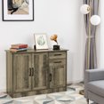 thumbnail image 4 of Gymax Buffet Storage Cabinet Console Table Kitchen Sideboard Drawer Grey, 4 of 10