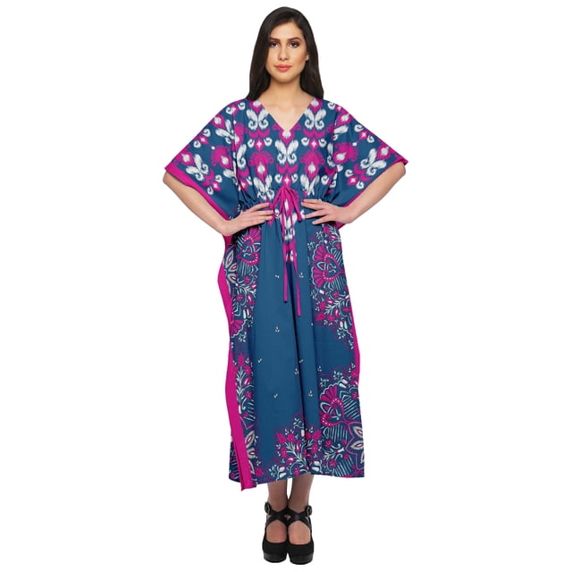 Moomaya Caftan pour Dames Tenue de Détente des Fêtes Robe Maxi Robes Africaines pour Femmes