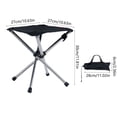 thumbnail image 3 of Btomtd Tabouret Pliant Télescopique Portable Robuste pour Camping Extérieur Pêche Randonnée Voyage en Acier Inoxydable Siège de Camp Portable Solide Durable, 3 of 7