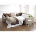 thumbnail image 5 of 400 Thread Count 100% Egyptian Cotton Sleeper Sofa Bed Sheet Set Stripe with 4 -PCS Fitted Straps, 5 of 5