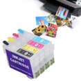 thumbnail image 4 of Boîte de Recharge d'Encre, Coque Réutilisable PP Serrage Précis 4 Couleurs avec Puce Permanente pour Impression de Documents Photo T3471 T3472 T3473 T3474 34TG,603XLBK 603XLC 603XLM, 4 of 8