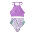 thumbnail image 2 of CEHVOM Women Split Swimsuit Show Waist Printing Bikini, 2 of 4